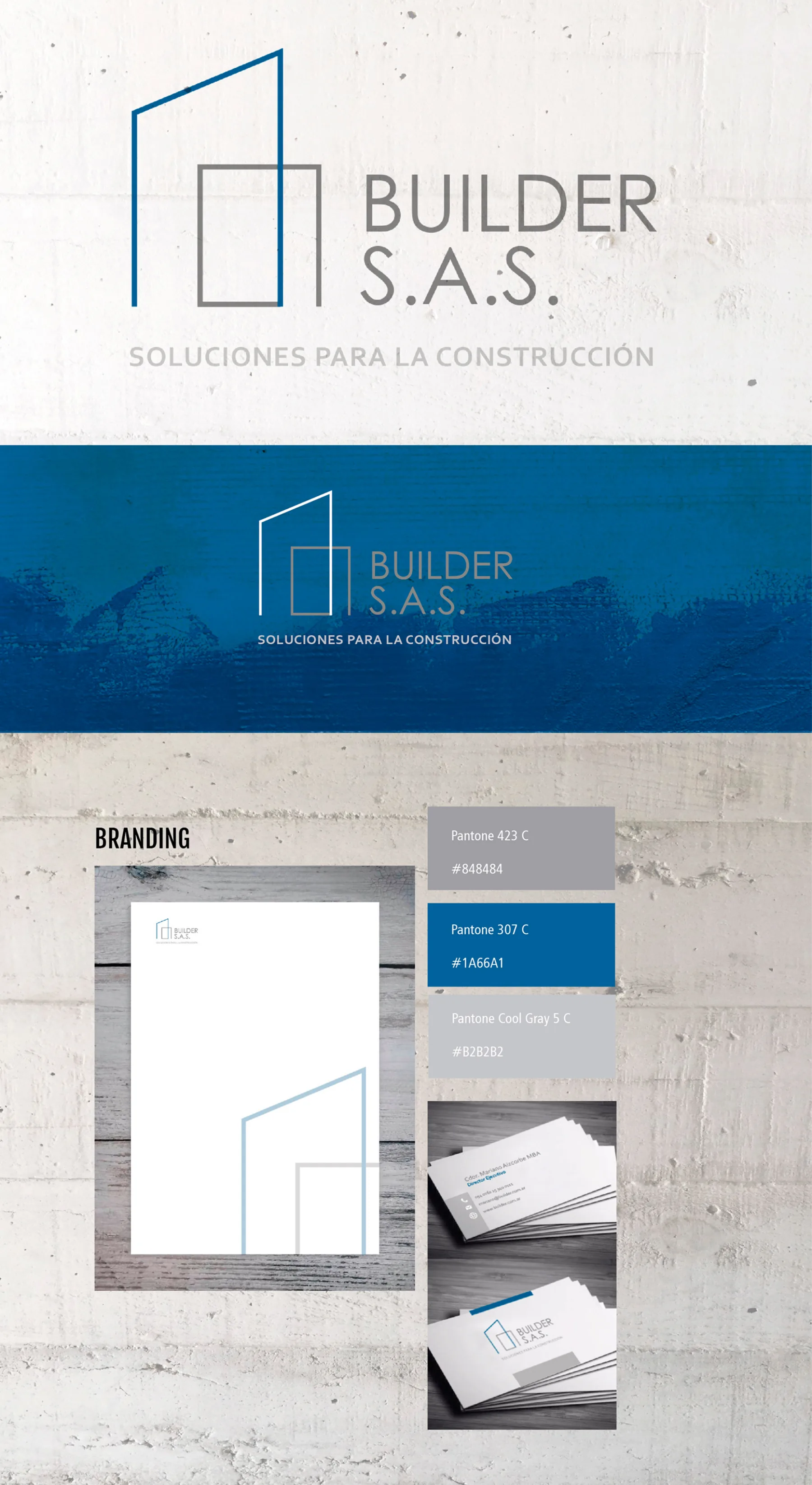Builder S.A.S. — logotipo, papelería y aplicaciones