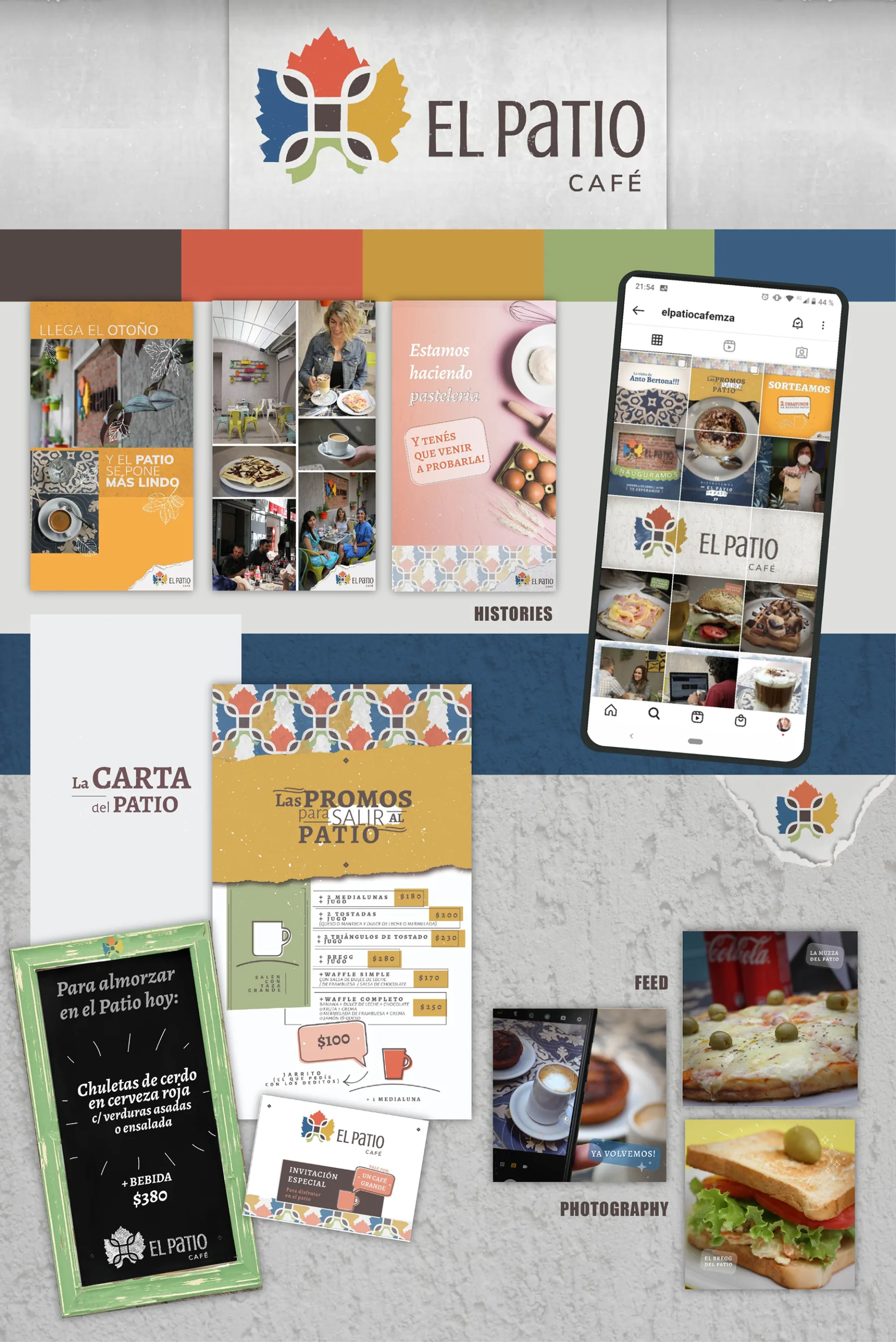 El Patio Café — identidad, packaging y piezas gráficas